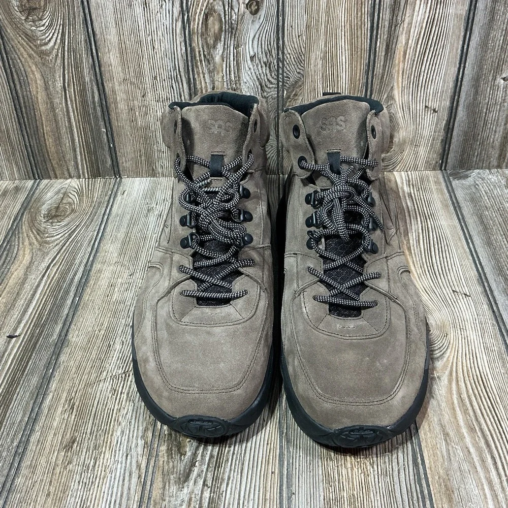 SAS Hi Country-Y Hiking Leather Water Resistant Boot Brown Lace Up Mens 13.5 W
